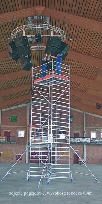 ADAMEK. Rusztowanie aluminiowe jezdne, przejezdne. WYNAJEM