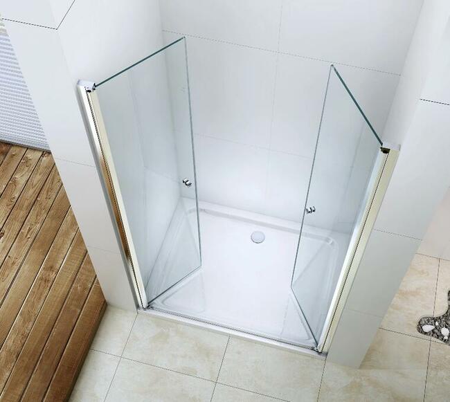 Drzwi prysznicowe wahadłowe 70 80 90 100 szkło 6 powłoka