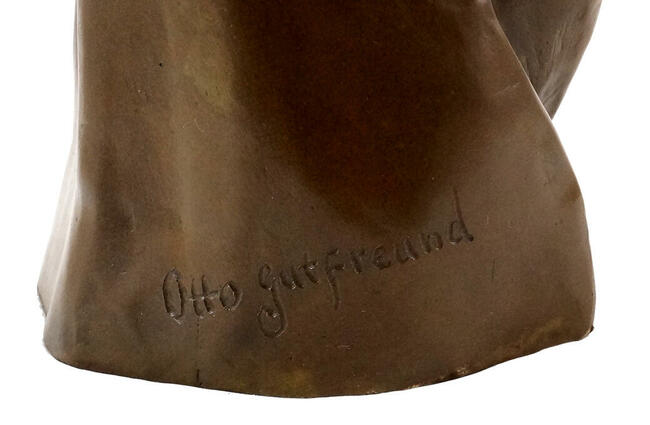 Kubistyczna głowa z brązu - Viki rok 1912 Otto Gutfreund