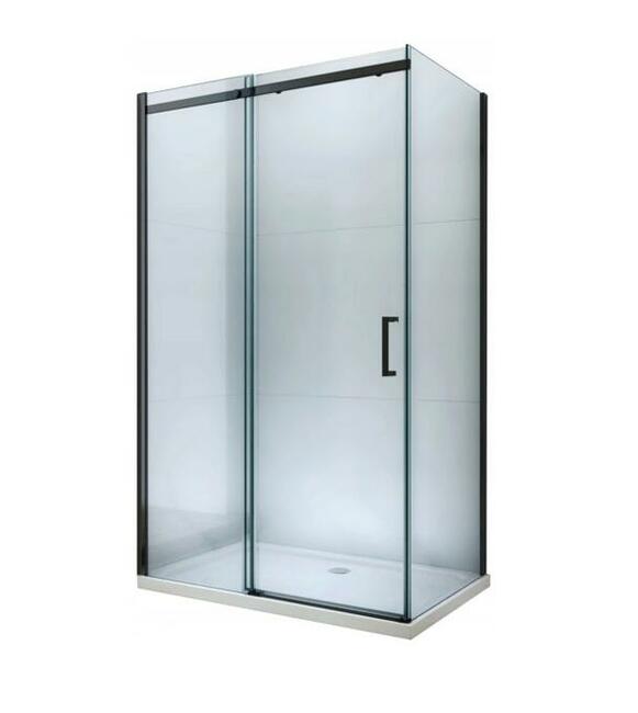 KABINA PRYSZNICOWA BLACK CZARNA rozsuwana 8mm szkło ROZMIARY