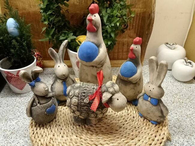 Wielkanoc figurki zajaczki kurki baranki PRODUCENT