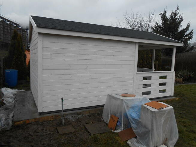 Domek ogrodowy , działkowy z tarasem 5 na 3 m