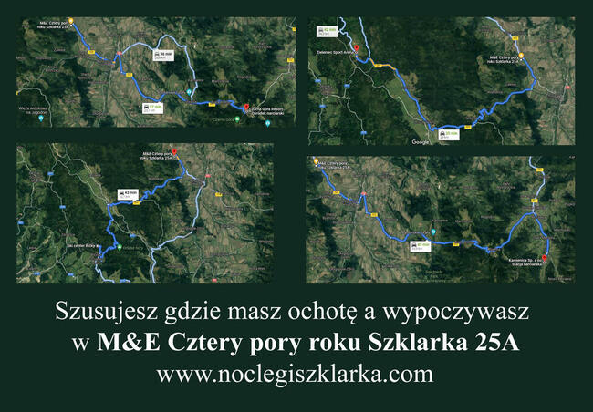 Wakacje 2025 M&E Cztery pory roku Szklarka 25 wynajem pokoi