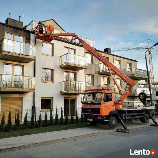 USŁUGI Podnośnik koszowy 20,22,25,30,35,42m Wynajem Zwyżka