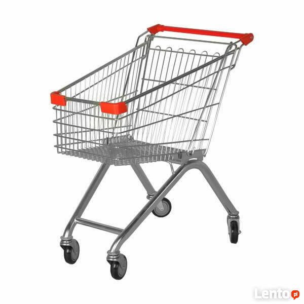 Wózek sklepowy ocynk/czerwony