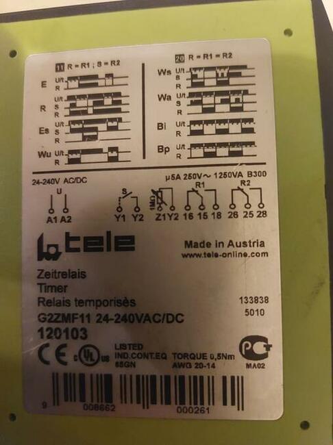 G2ZMF11 przekaźnik czasowy