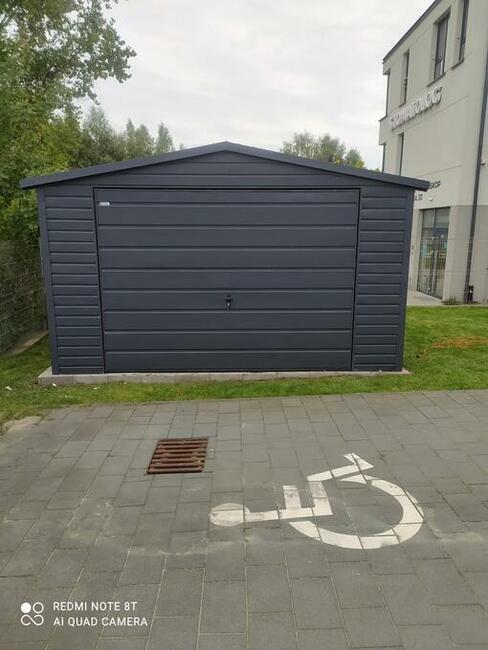Garaż blaszany 4x5, dwuspadowy, Antracyt, SZYBKA REALIZACJA