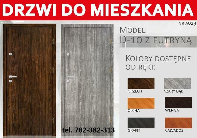 Wejściowe drzwi do mieszkania w bloku + montaż