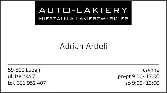 AUTO-LAKIERY A. Ardeli - Mieszalnia Lakierów Samochodowy
