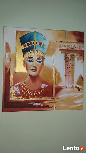 Cztery obrazy ręcznie malowane