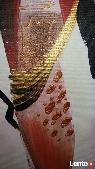 Cztery obrazy ręcznie malowane