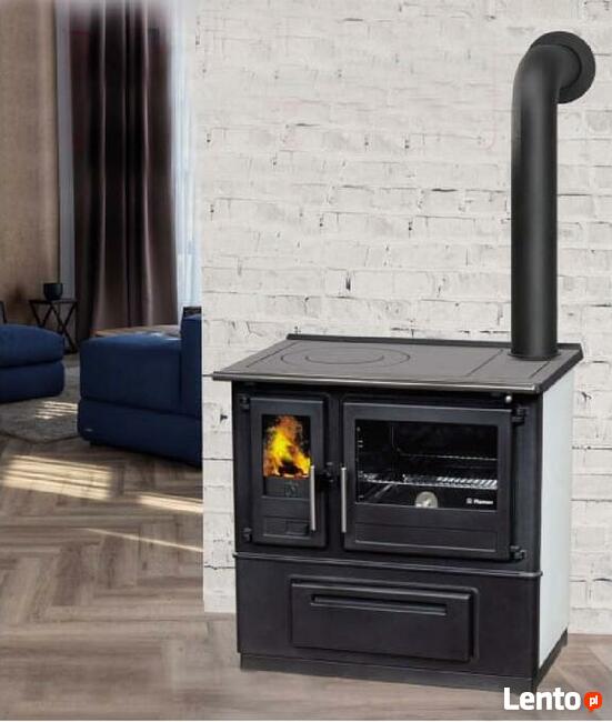 Piec kuchenny, kuchnia PLAMEN SLAVONAC N - biała, prawa