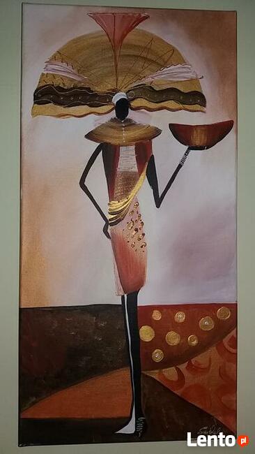 Cztery obrazy ręcznie malowane