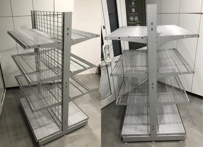 Regał środkowy przyścienny siatkowy Storebest Tegometal