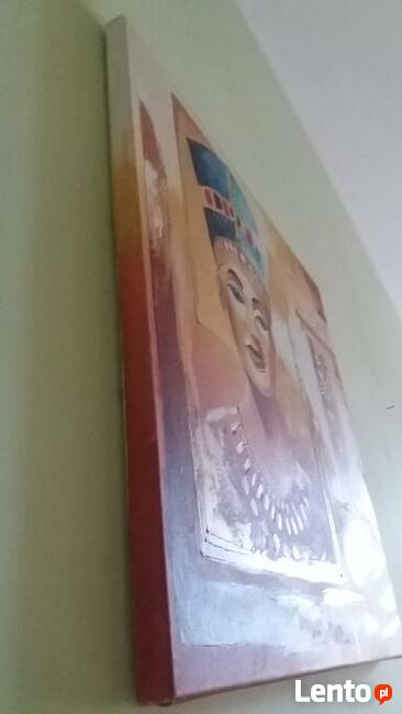 Cztery obrazy ręcznie malowane