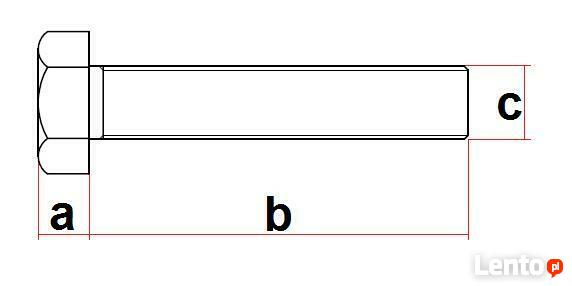 Śruba z łbem sześciokątnym Kl. 5.8 M5 5x20mm ze starych zapa