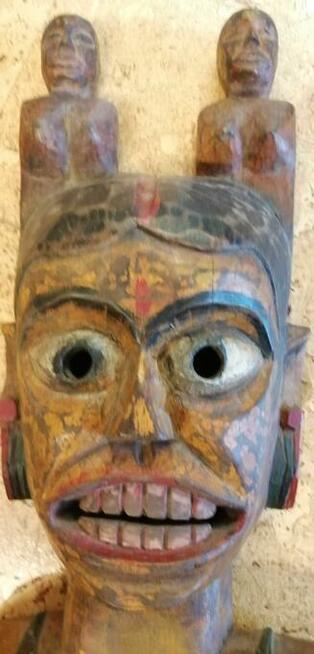 Duża maska rzezba popiersie kobieta Indonezja Unikat