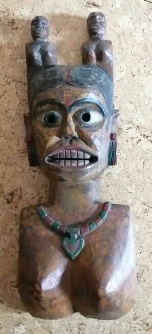 Duża maska rzezba popiersie kobieta Indonezja Unikat