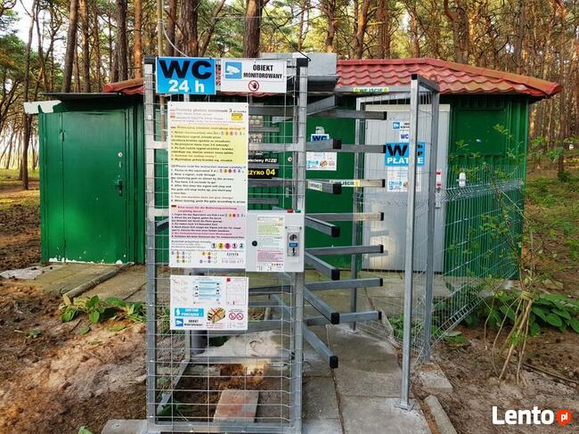 Zysk x 4, bramki dostępu do wc , wrzutniki, płatny prysznic,