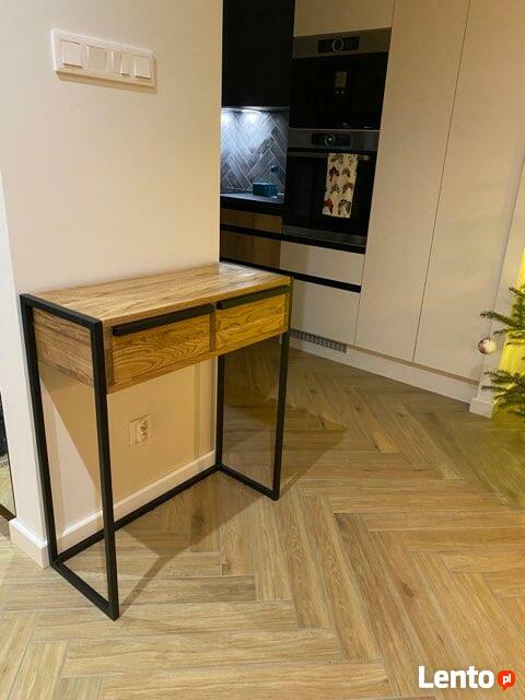 Konsola z szufladami dębowa Loft