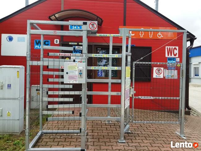 Zysk x 4, bramki dostępu do wc , wrzutniki, płatny prysznic,