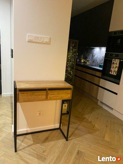 Konsola z szufladami dębowa Loft