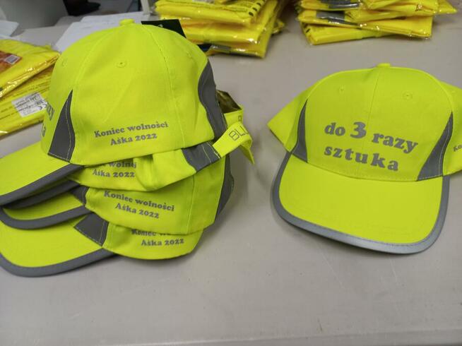 kamizelki odblaskowe z nadrukiem druk odzieży BHP Warszawa