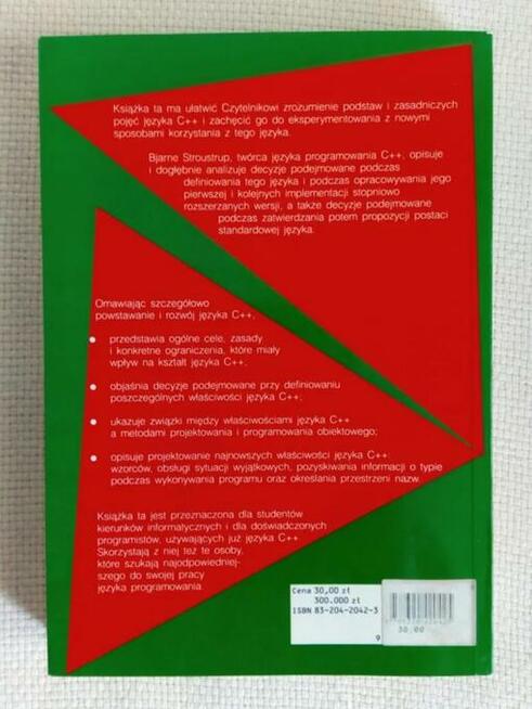 Projektowanie i rozwój języka C++ - Stroustrup Bjarne