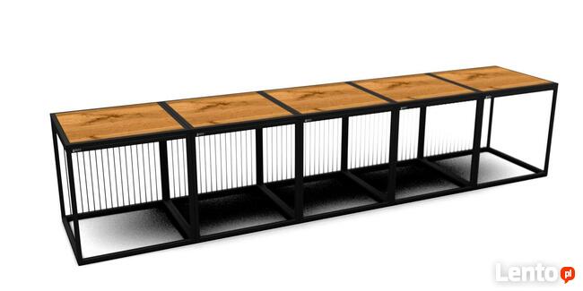 Półka, regał, stolik, pufa w stylu loftowym