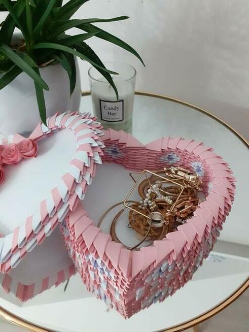 Szkatułka w kształcie serca-Prezent, Walentynki, Dzień Kobiet