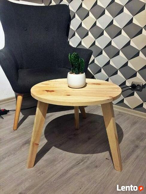 DREWNIANY stolik kawowy, stół, styl skandynawski
