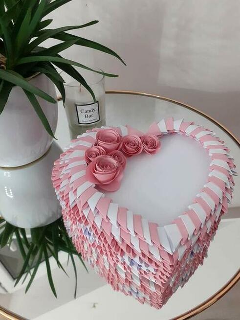 Szkatułka w kształcie serca-Prezent, Walentynki, Dzień Kobiet