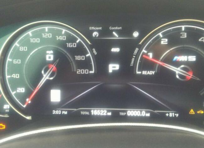 BMW M5 2019, 4.4L, 4x4, COMPETITION, od ubezpieczalni