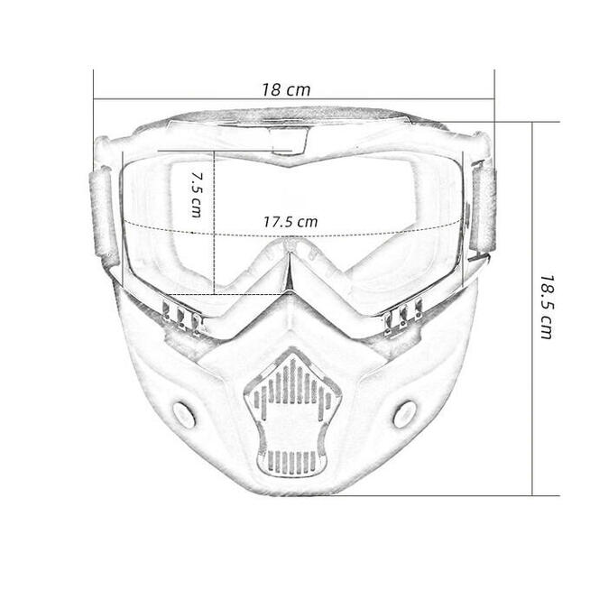 Zimowa Maska Narciarska z Goglami UV Antifog - DARMOWA WYSYŁ