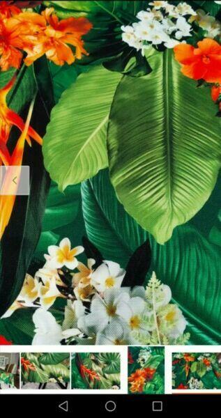 Obrus plamoodporny, kwiaty egzotyczne