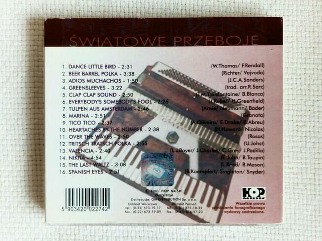 Światowe przeboje na akordeon CD