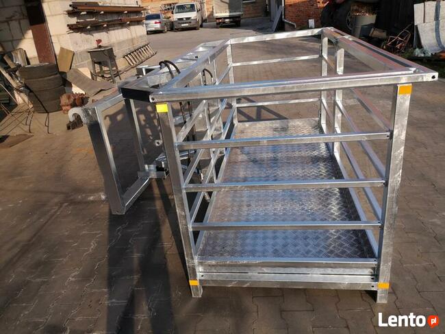 Kosz narzędziowy, OCYNK, podest do ładowarki, kosz prosty