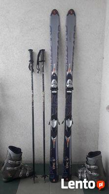 Narty Blizzard Epic6 z wiązaniami Tyrolia SL100 oraz kijki