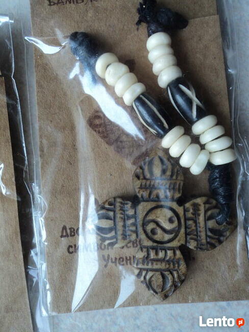 Tybetańskie amulety z kości byka Ręcznie robione. p 4-3 cm