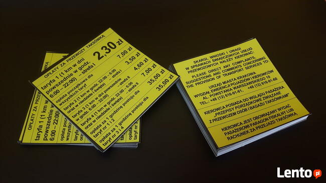 Naklejka magnetyczna naklejki na samochód auto taxi taksówkę