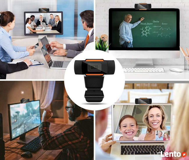 KAMERA INTERNETOWA FULL HD z mikrofonem do nauki zdalnej