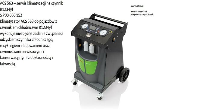 ACS 553 – Stacja klimatyzacji odbierz myjkę Bosch Advanced
