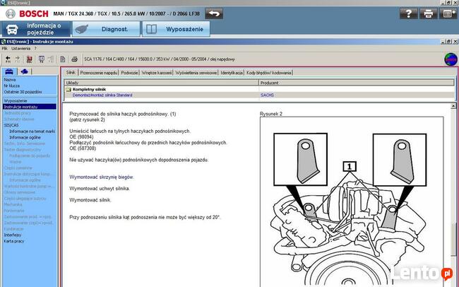 Kts Truck tester Bosch OHW1 Rolnicze, wózki widłowe OHW3