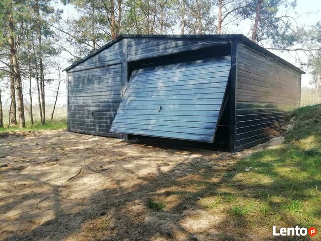 Garaż blaszany 3x5 w wersji drewnopodobej, blaszak