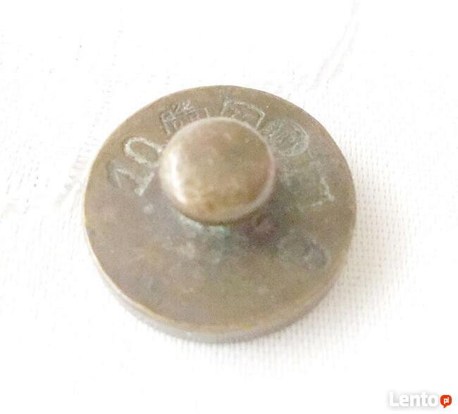 vintage odważnik 1 dkg, retro odważnik mosiężny