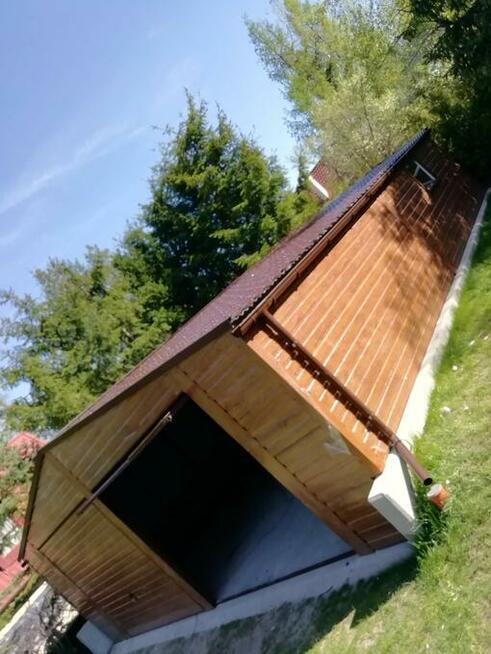 Garaż blaszany 6x5 drewnopodobny
