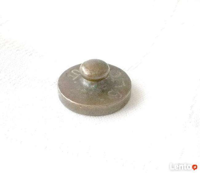 vintage odważnik 1 dkg, retro odważnik mosiężny