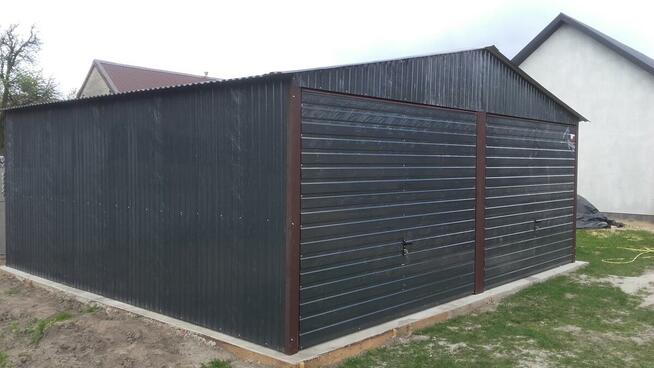 Garaż blaszany 3x5 w wersji drewnopodobej, blaszak
