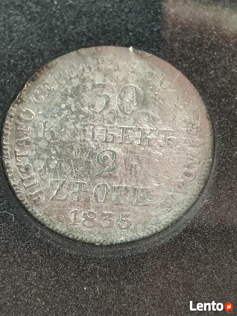 30 kopiejek/ 2 złote 1835r. Ag w slabie