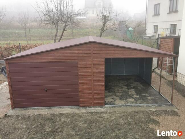 Garaż drewnopodobny, blaszany, akrylowy - PRODUKCJA